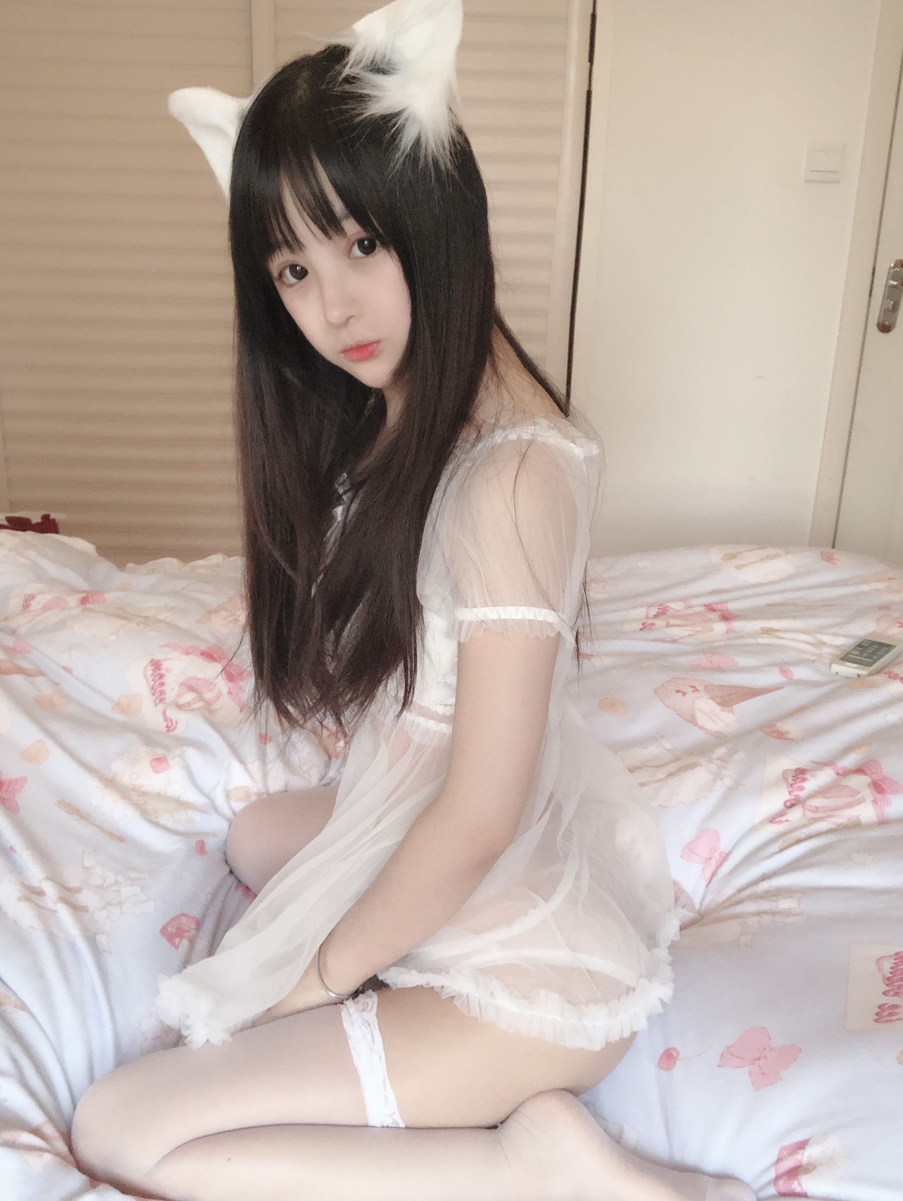 [Cosplay]桜井宁宁–小白猫蕾丝内衣插图4